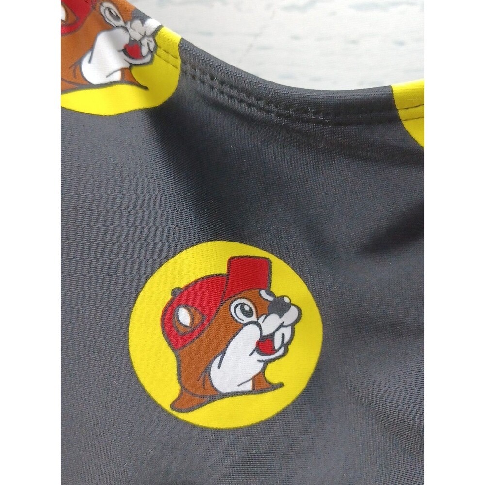 Buc-ees Women's X-Small Black Logo Print One Piece Swimsuit Bathing Suit Bucees - Picture 3 of 5